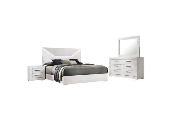 224941Q-S4 Ives 4-piece Queen Bedroom Set White High Gloss