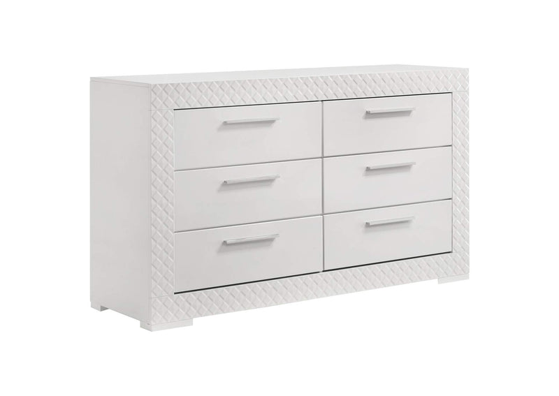 224941Q-S4 Ives 4-piece Queen Bedroom Set White High Gloss
