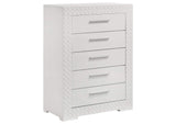 224941Q-S5 Ives 5-piece Queen Bedroom Set White High Gloss