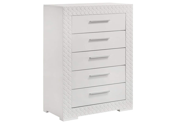 224941Q-S5 Ives 5-piece Queen Bedroom Set White High Gloss