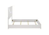 224941Q Ives Queen Panel Bed LED Headboard White High Gloss
