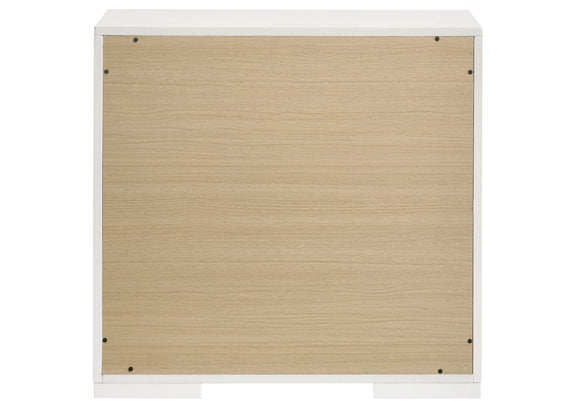 224942 Ives 2-drawer Nightstand Bedside Table White High Gloss