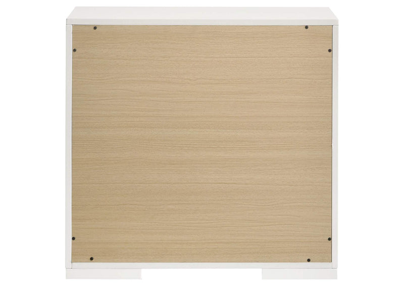 224942 Ives 2-drawer Nightstand Bedside Table White High Gloss