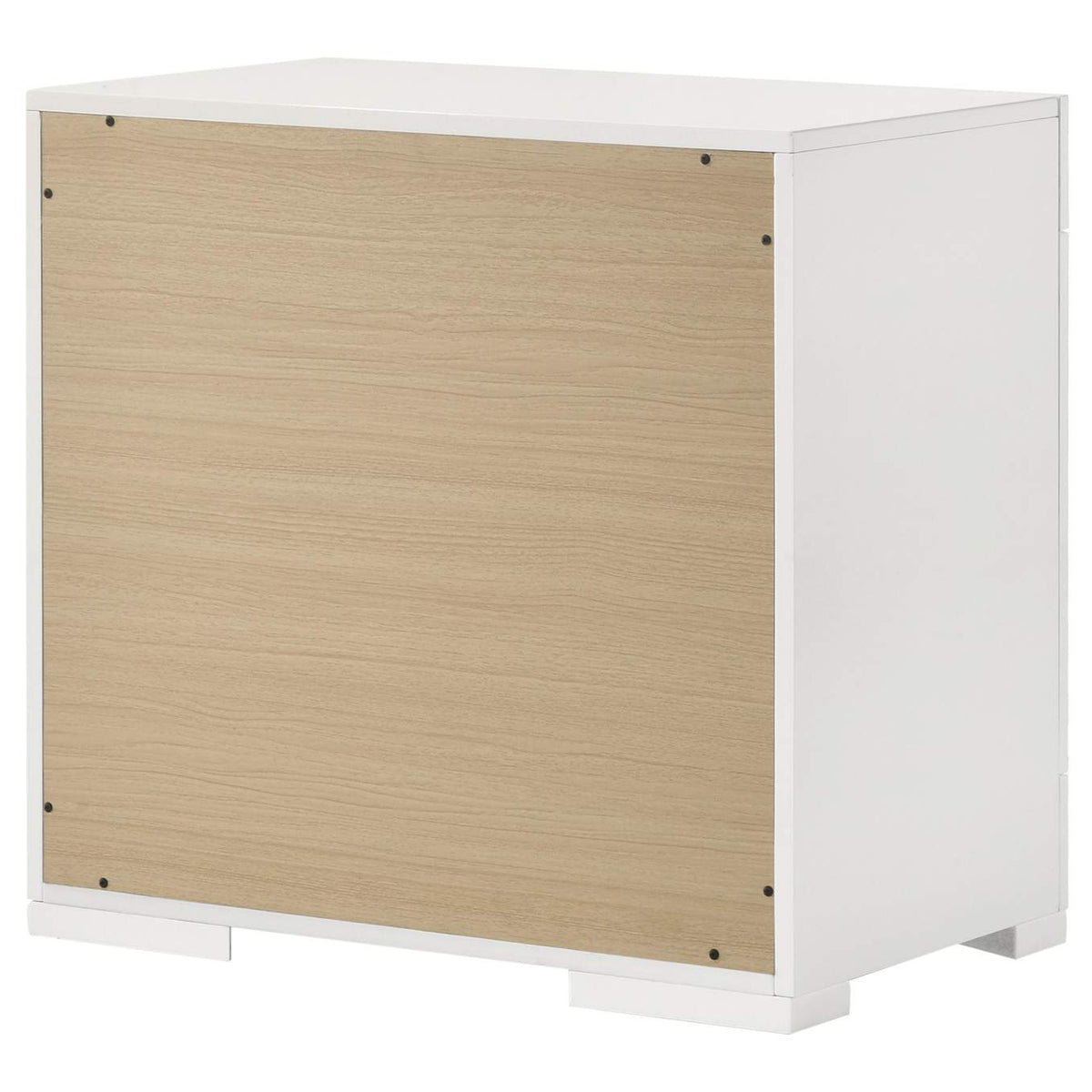 224942 Ives 2-drawer Nightstand Bedside Table White High Gloss