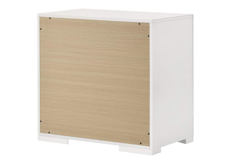224942 Ives 2-drawer Nightstand Bedside Table White High Gloss