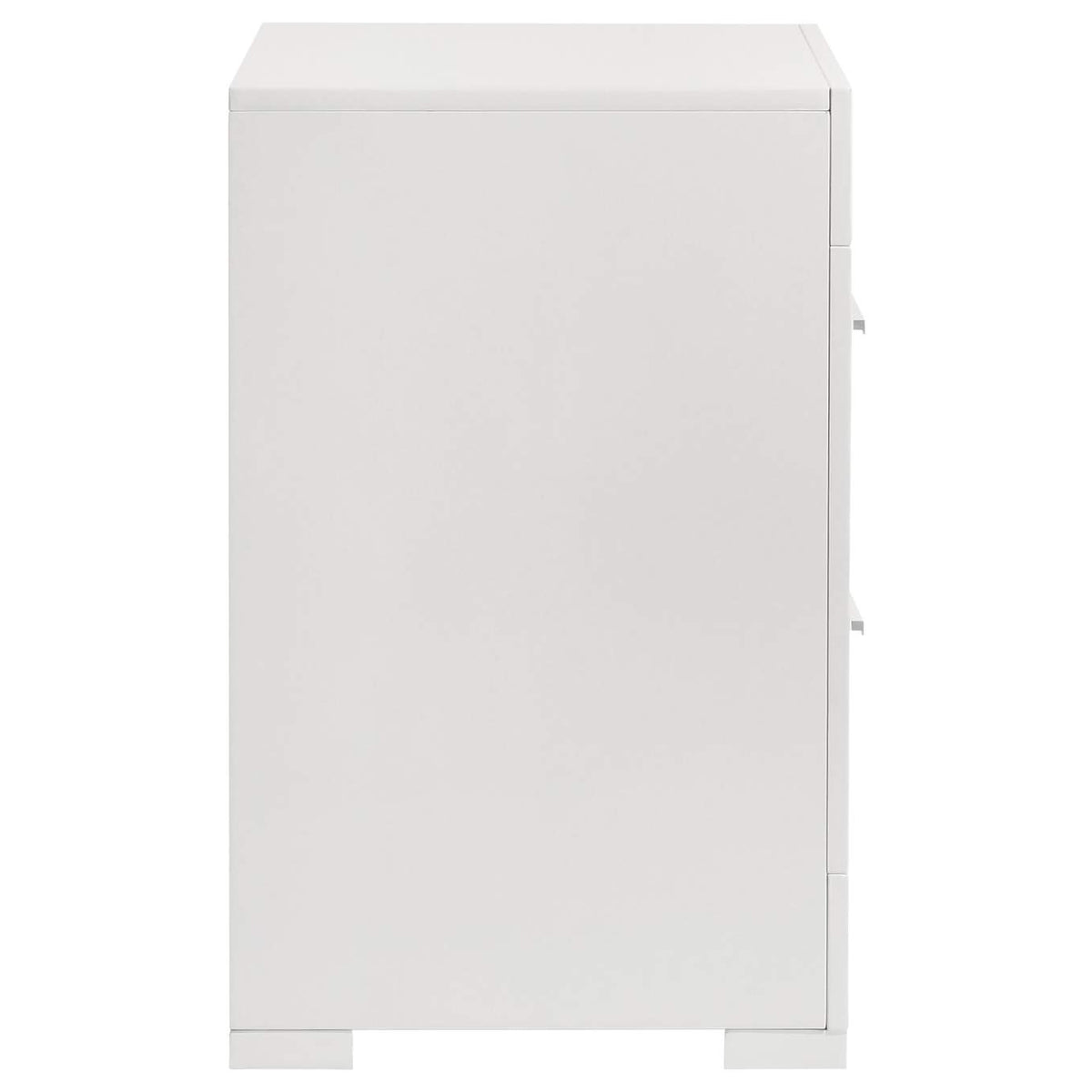 224942 Ives 2-drawer Nightstand Bedside Table White High Gloss