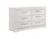 224943 Ives 6-drawer Dresser Cabinet White High Gloss