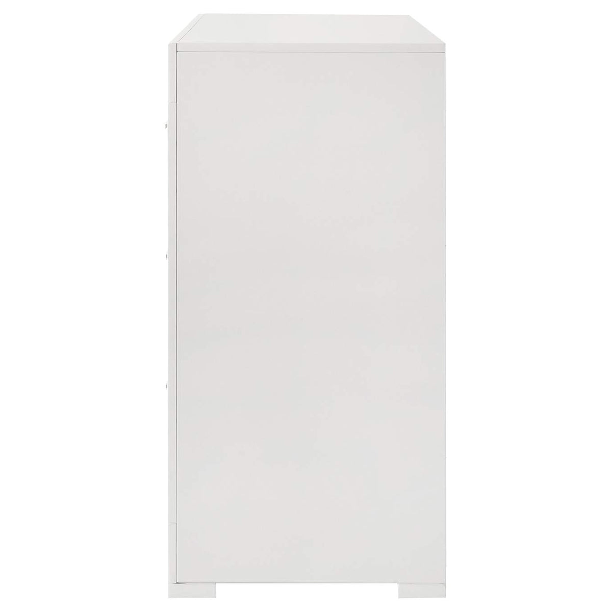 224943 Ives 6-drawer Dresser Cabinet White High Gloss