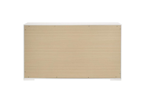 224943 Ives 6-drawer Dresser Cabinet White High Gloss