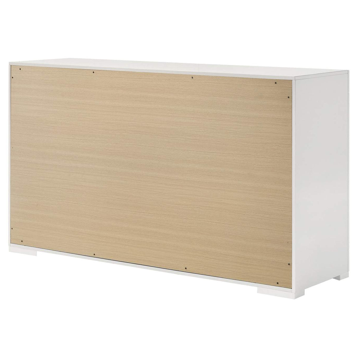 224943 Ives 6-drawer Dresser Cabinet White High Gloss