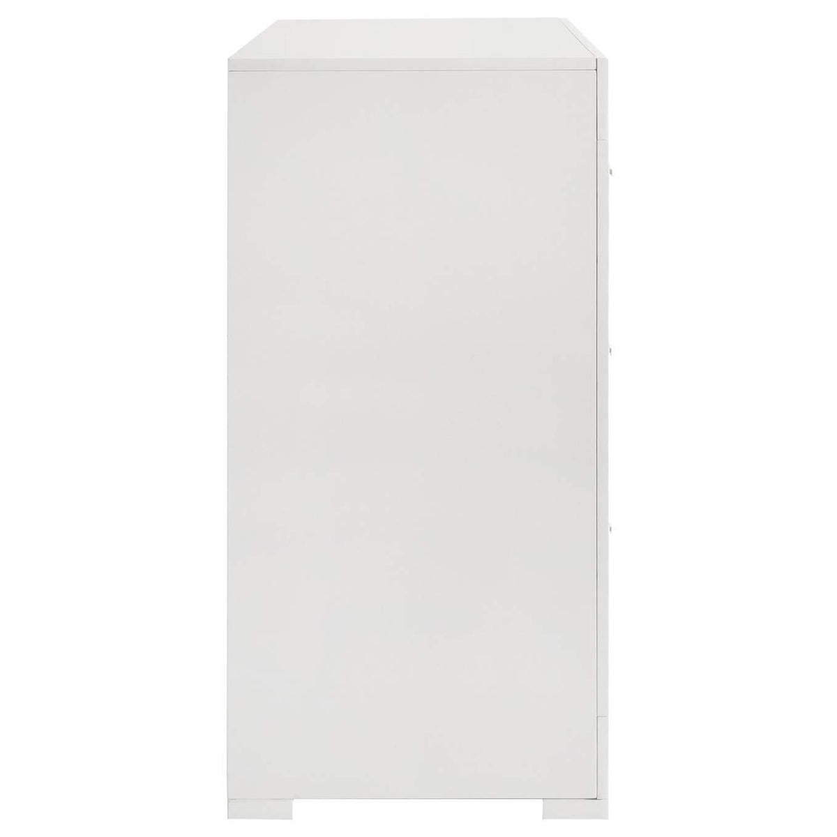 224943 Ives 6-drawer Dresser Cabinet White High Gloss