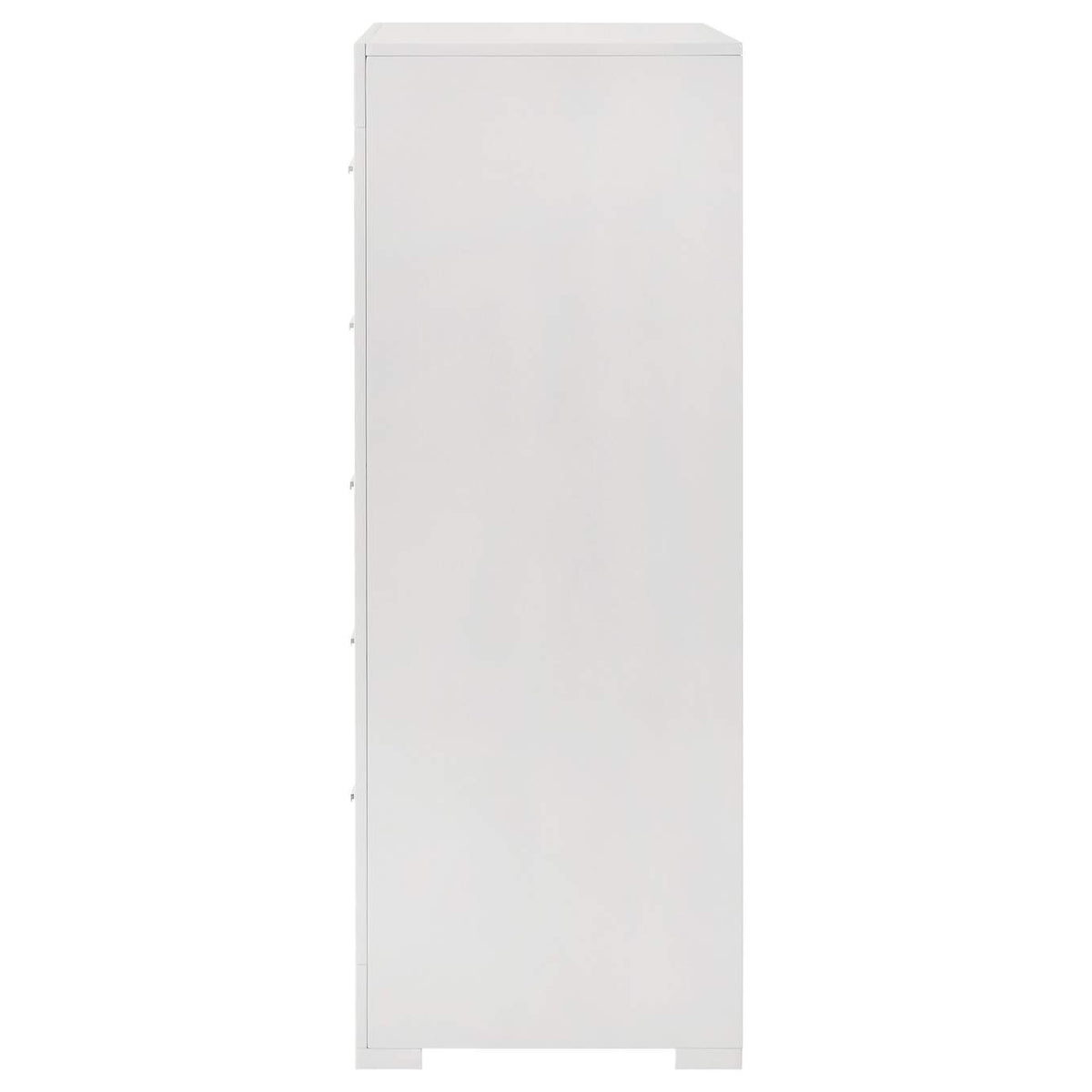 224945 Ives 5-drawer Bedroom Chest of Drawers White High Gloss