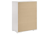 224945 Ives 5-drawer Bedroom Chest of Drawers White High Gloss