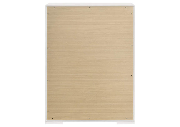 224945 Ives 5-drawer Bedroom Chest of Drawers White High Gloss