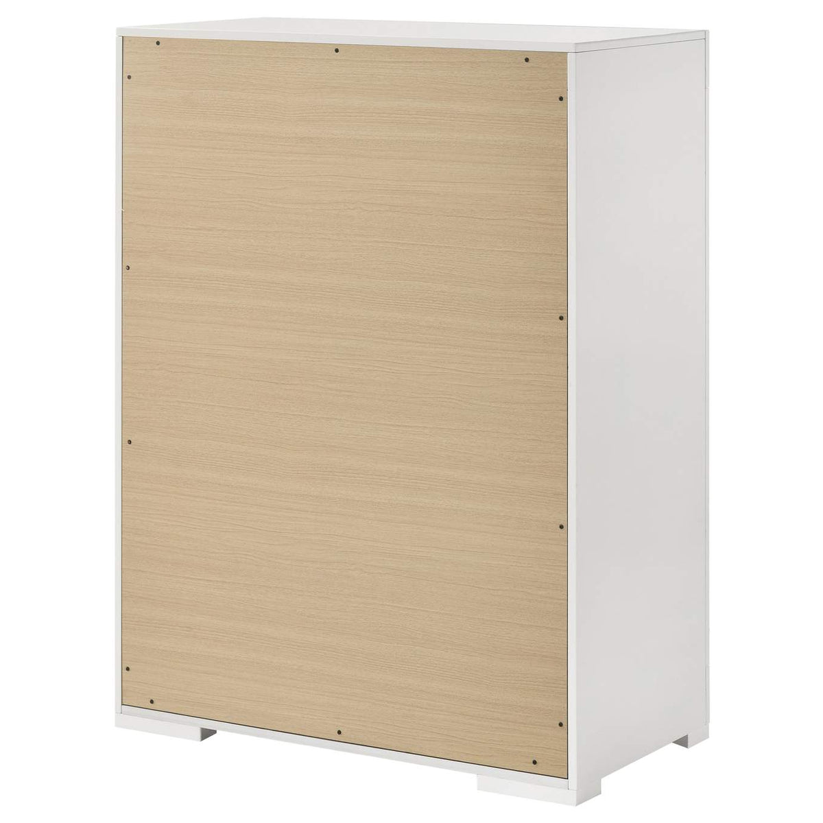 224945 Ives 5-drawer Bedroom Chest of Drawers White High Gloss