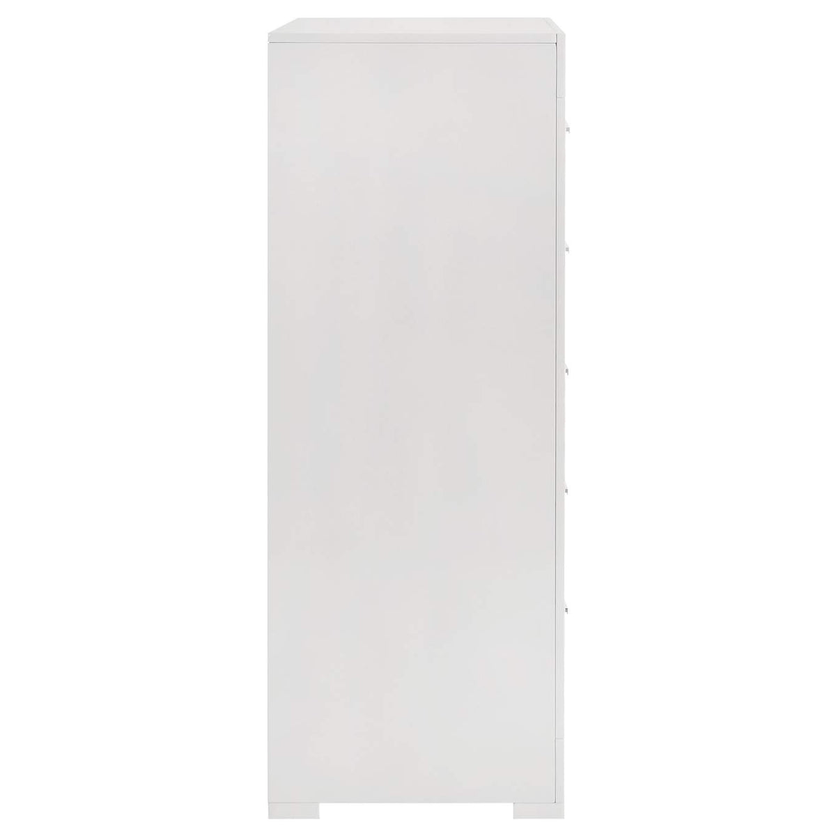 224945 Ives 5-drawer Bedroom Chest of Drawers White High Gloss