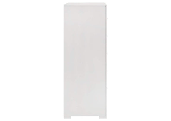 224945 Ives 5-drawer Bedroom Chest of Drawers White High Gloss