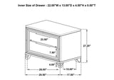 224961KE-S4 Marmore 4-piece Eastern King Bedroom Set White