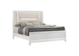 224961KE Marmore 64-inch Eastern King Panel Bed LED Headboard White