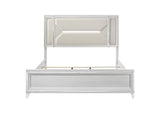 224961KE Marmore 64-inch Eastern King Panel Bed LED Headboard White