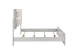 224961KE Marmore 64-inch Eastern King Panel Bed LED Headboard White