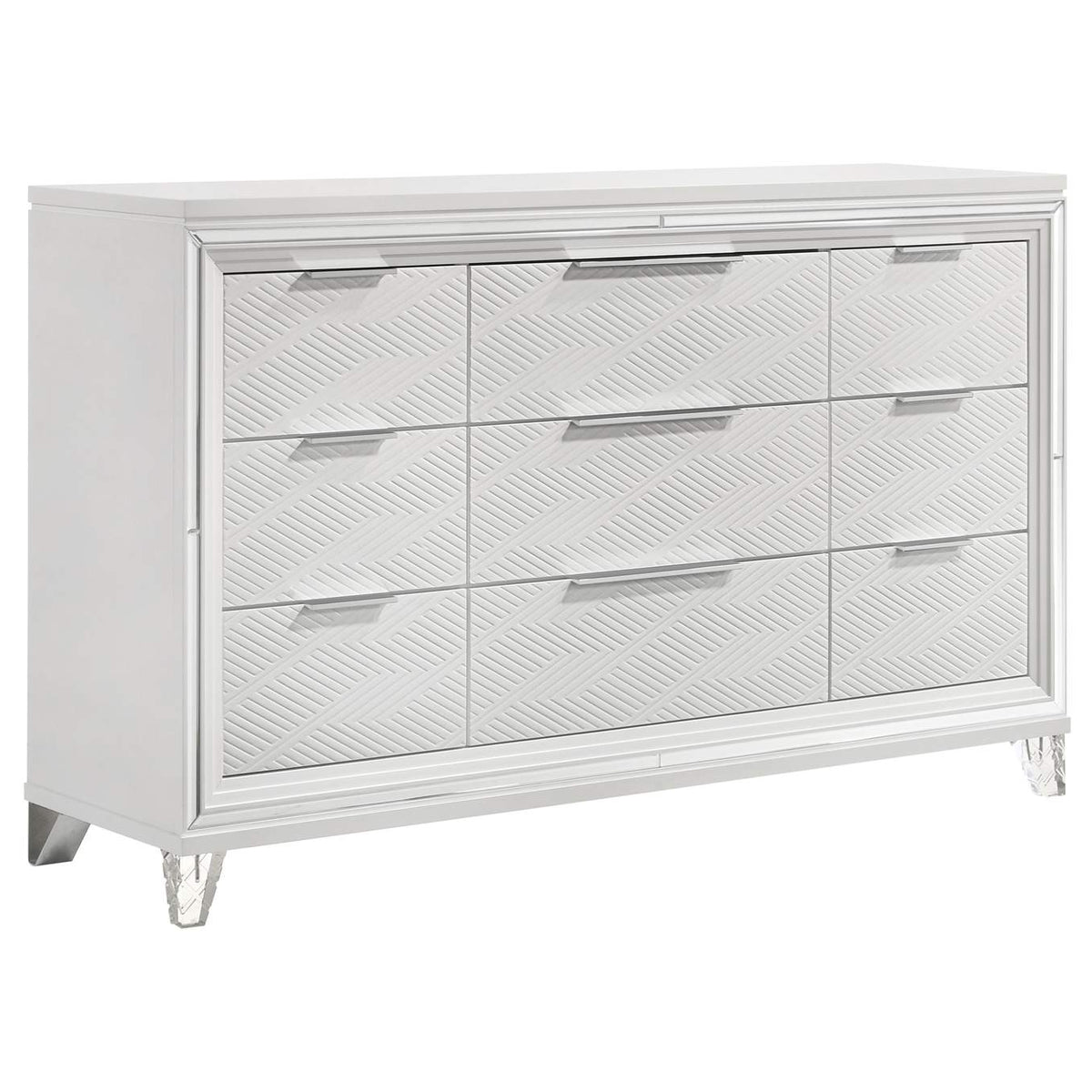 224961Q-S5 Marmore 5-piece Queen Bedroom Set White