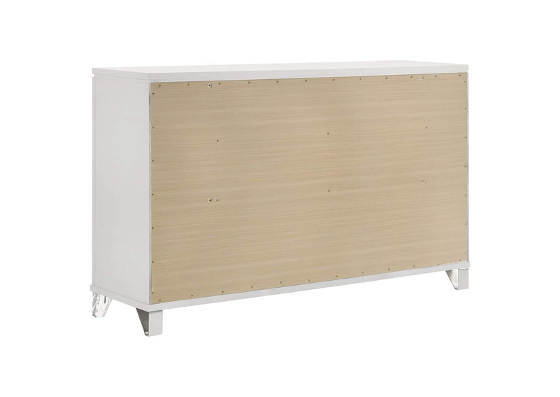 224961Q-S5 Marmore 5-piece Queen Bedroom Set White