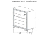 224961Q-S5 Marmore 5-piece Queen Bedroom Set White