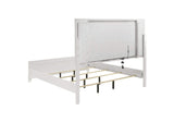 224961Q Marmore 64-inch Queen Panel Bed LED Headboard White