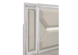 224961Q Marmore 64-inch Queen Panel Bed LED Headboard White