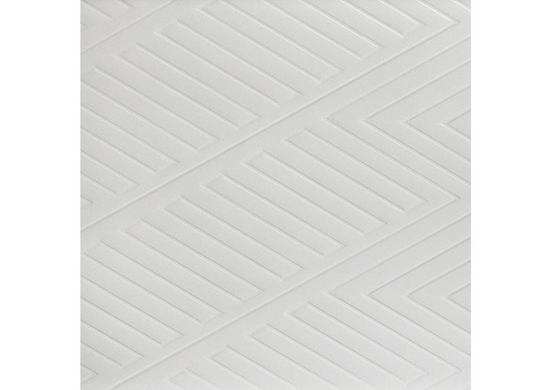 224961Q Marmore 64-inch Queen Panel Bed LED Headboard White