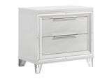 224962 Marmore 2-drawer Nightstand Bedside Table White