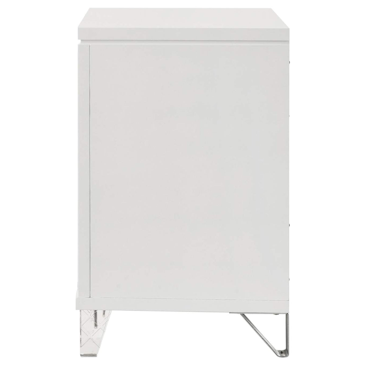 224962 Marmore 2-drawer Nightstand Bedside Table White