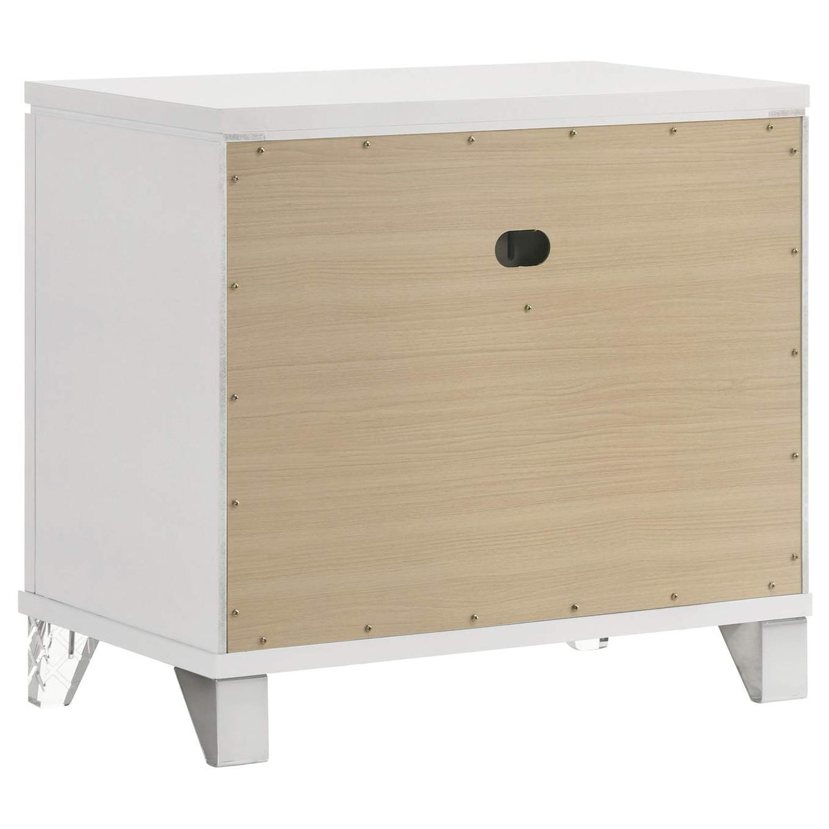 224962 Marmore 2-drawer Nightstand Bedside Table White