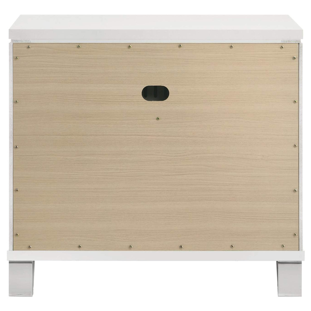 224962 Marmore 2-drawer Nightstand Bedside Table White