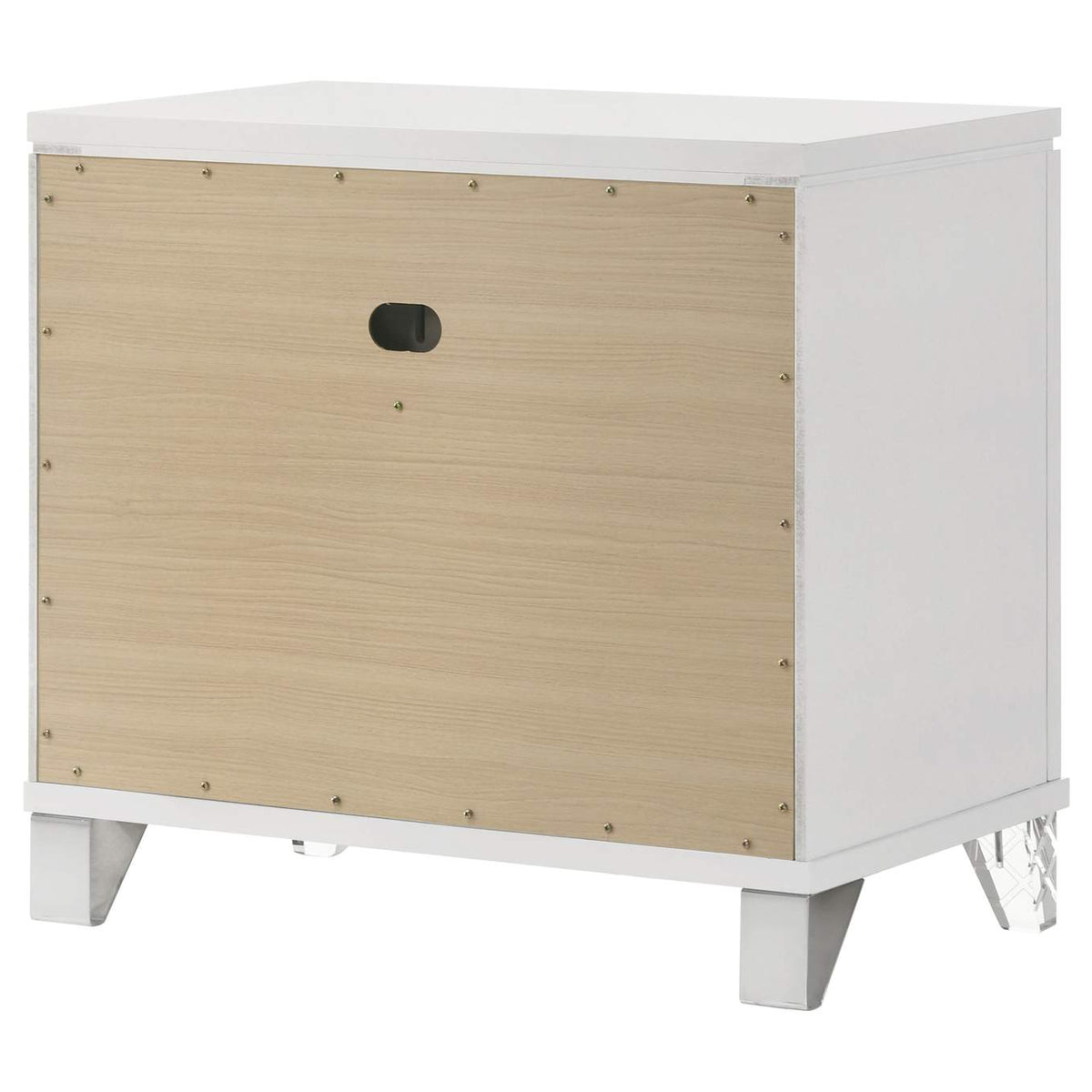 224962 Marmore 2-drawer Nightstand Bedside Table White