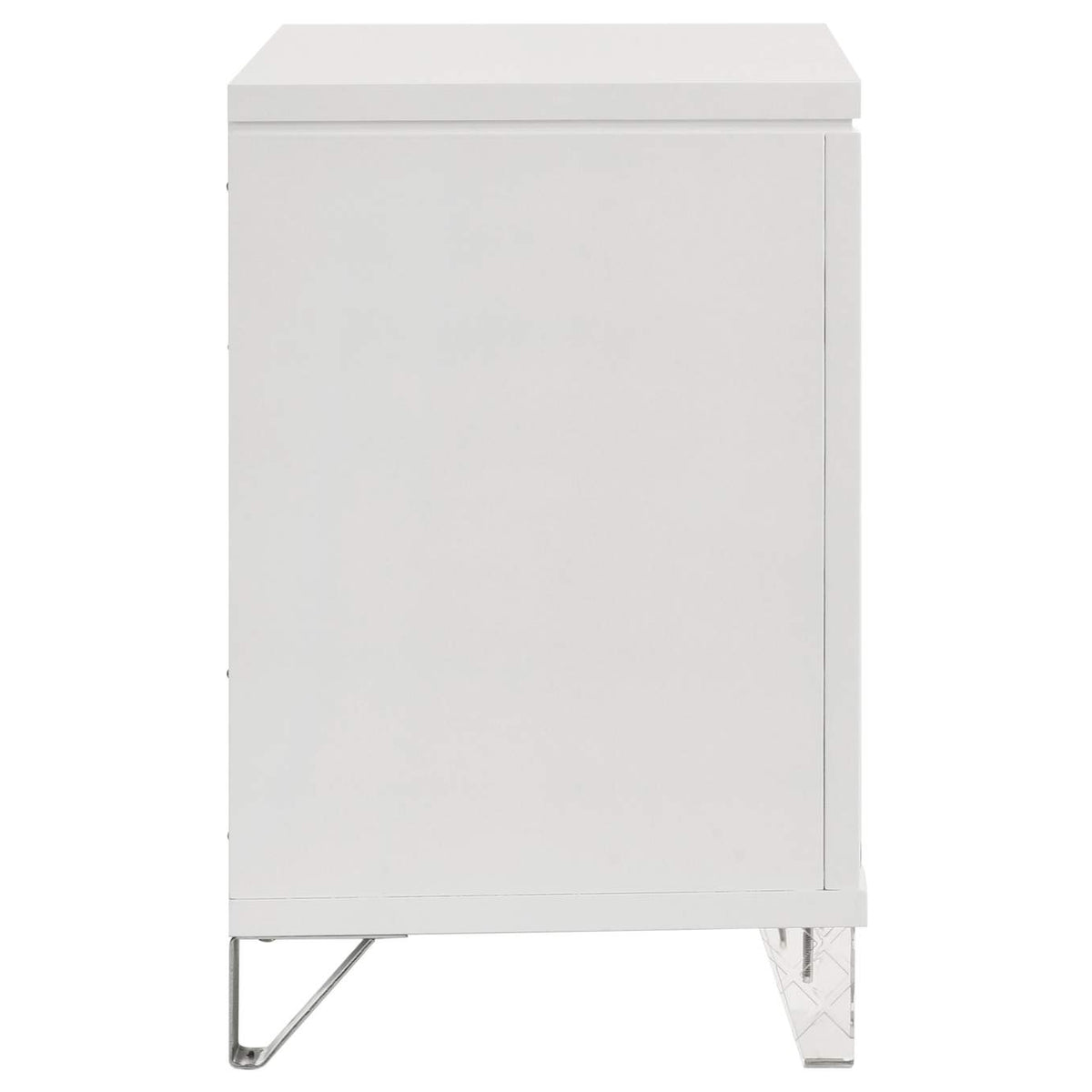 224962 Marmore 2-drawer Nightstand Bedside Table White