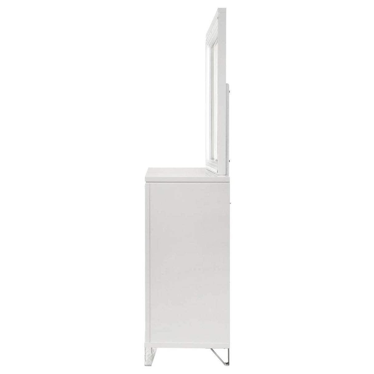 224963M Marmore 9-drawer Dresser and LED Mirror White