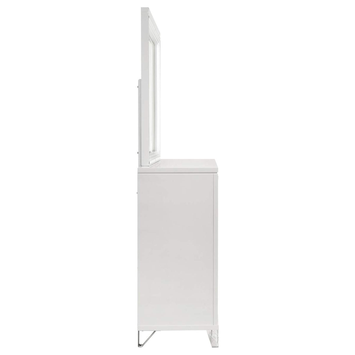224963M Marmore 9-drawer Dresser and LED Mirror White
