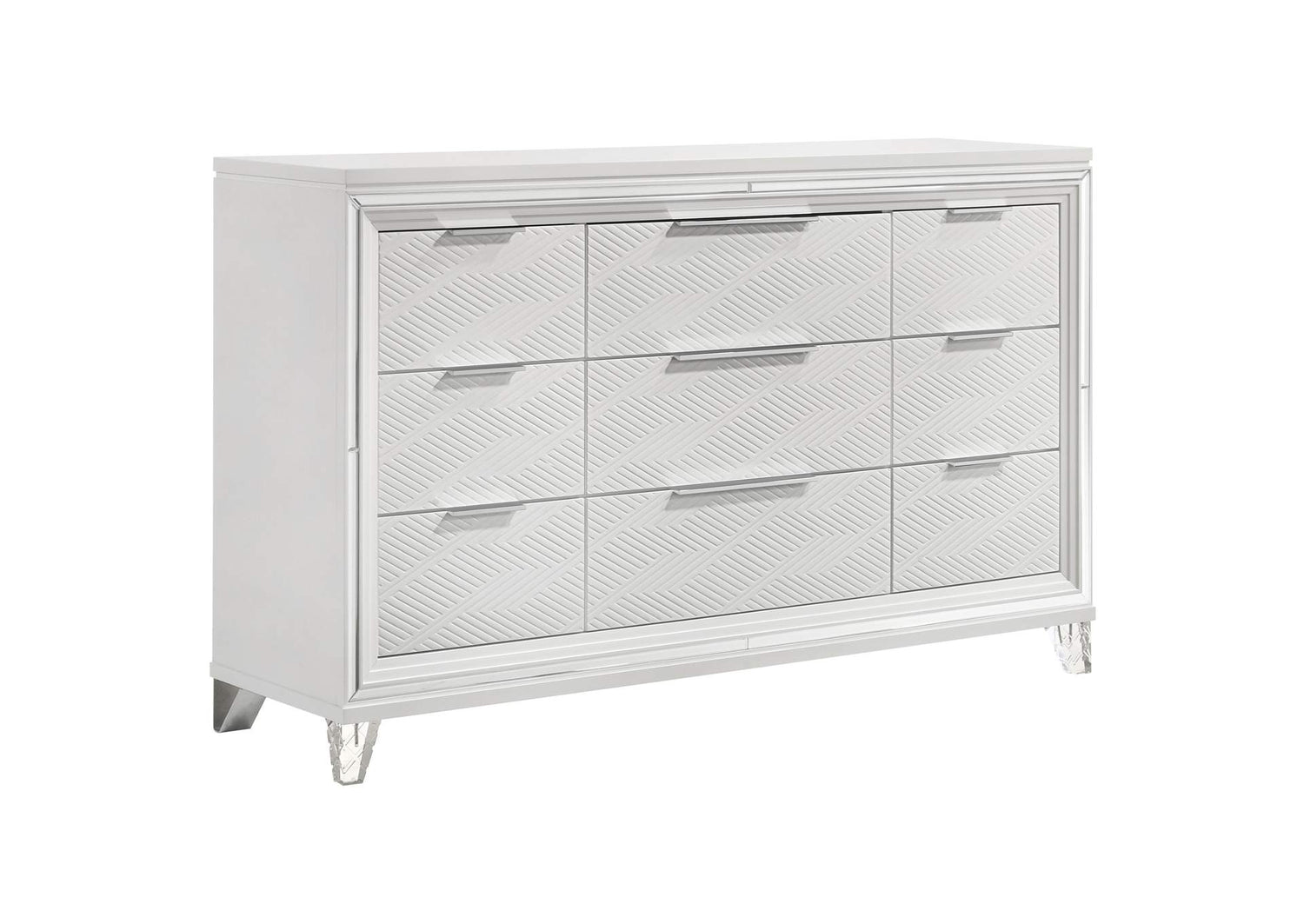 224963 Marmore 9-drawer Dresser Cabinet White