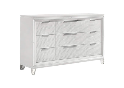 224963 Marmore 9-drawer Dresser Cabinet White