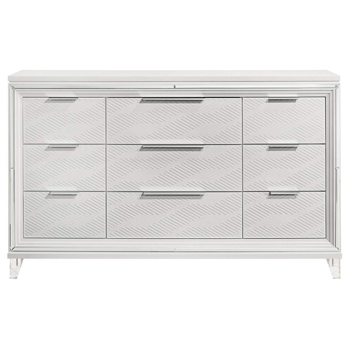 224963 Marmore 9-drawer Dresser Cabinet White