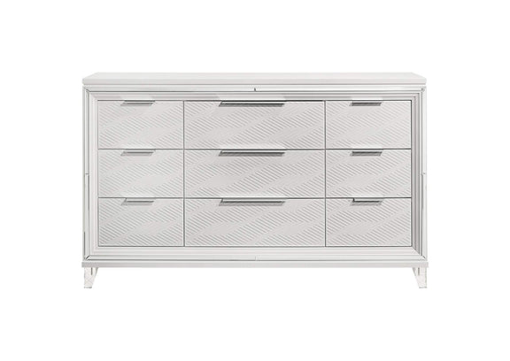224963 Marmore 9-drawer Dresser Cabinet White