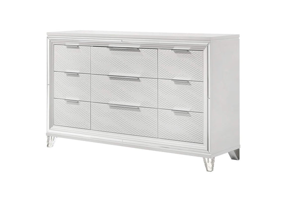 224963 Marmore 9-drawer Dresser Cabinet White