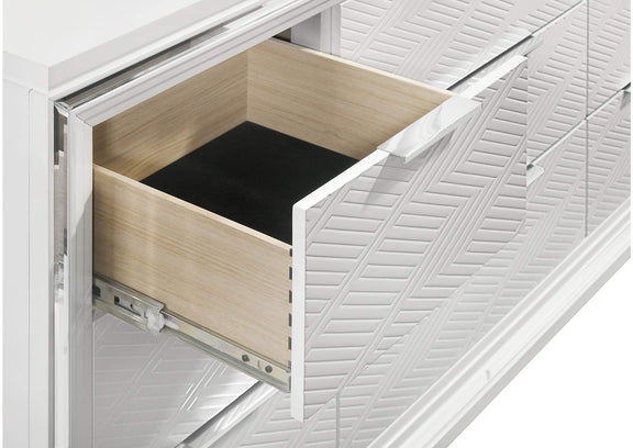 224963 Marmore 9-drawer Dresser Cabinet White