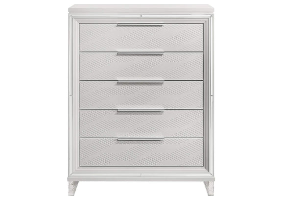 224965 Marmore 5-drawer Bedroom Chest of Drawers White
