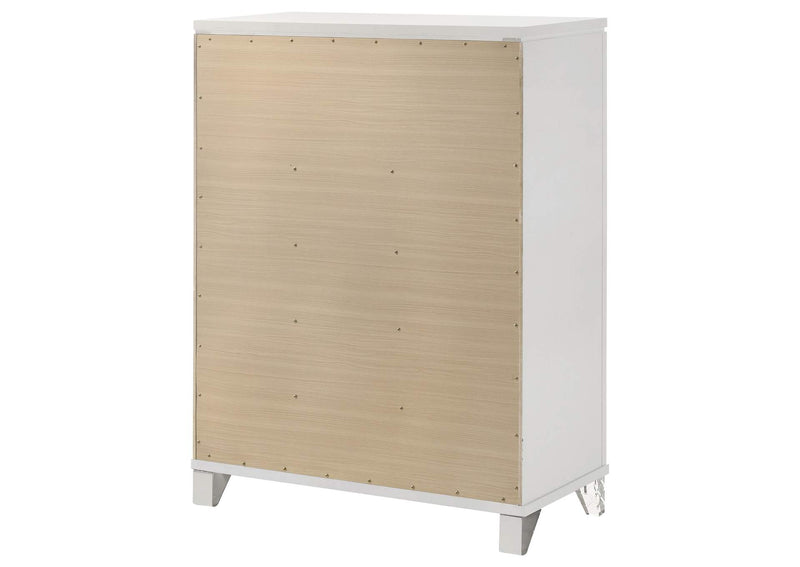 224965 Marmore 5-drawer Bedroom Chest of Drawers White