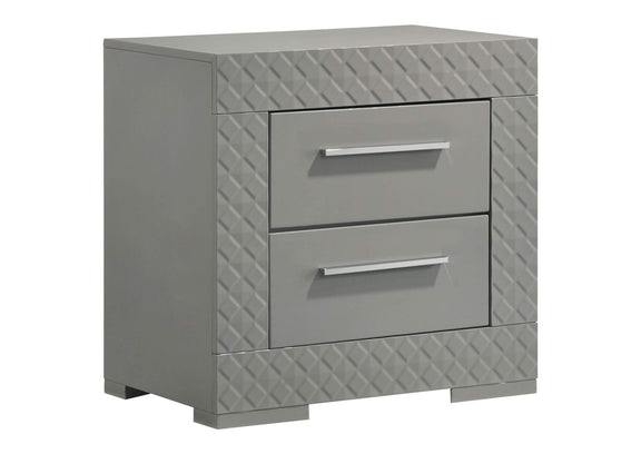 224971KE-S5 Ives 5-piece Eastern King Bedroom Set Grey High Gloss