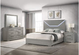224971Q-S4 Ives 4-piece Queen Bedroom Set Grey High Gloss