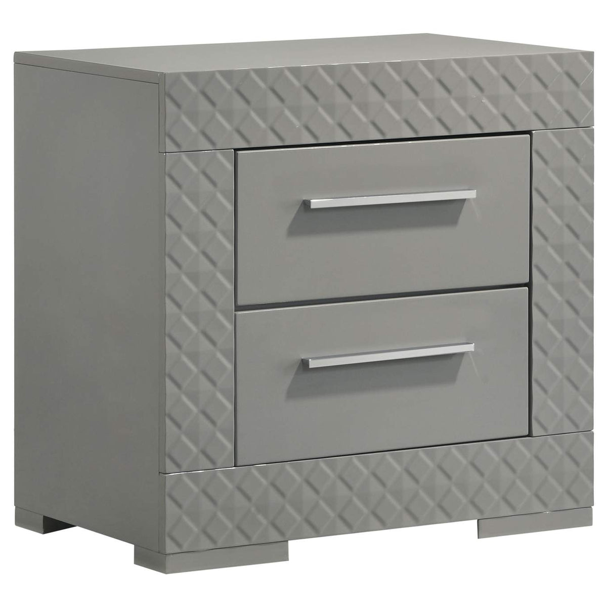 224971Q-S4 Ives 4-piece Queen Bedroom Set Grey High Gloss
